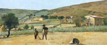 Paesaggio del Gabbro con contadini